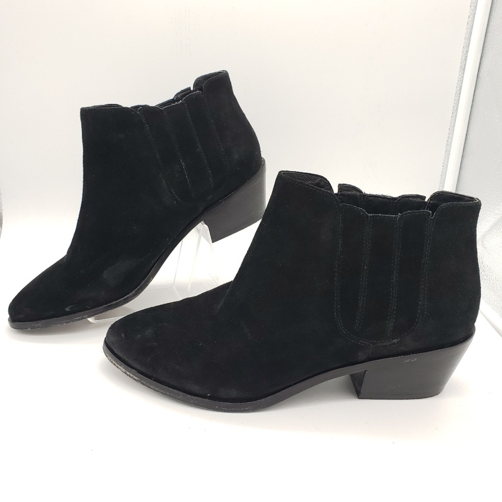 Joie suede Booties pull on style black SZ 9.5 - Picture 3 of 8